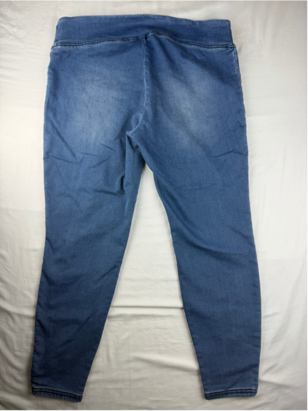 Destination Maternity Large Medium Wash Jeggings Knit Denim Leggings Pull-on - Picture 2 of 5